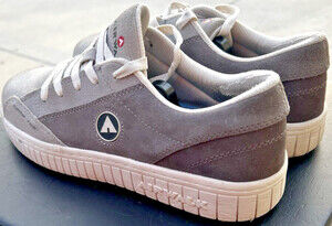 Airwalk Men's 7.5 Women's 9 Grey Suede Camino Composite Toe Work Shoes Lace Up